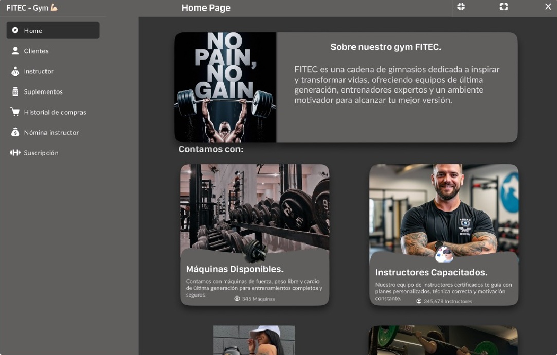 Captura del proyecto FITEC